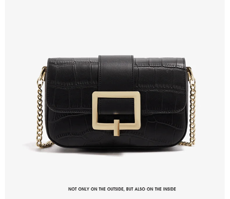 Elegant Split Leather Crossbody – Fashion Shoulder Bag for Modern Women