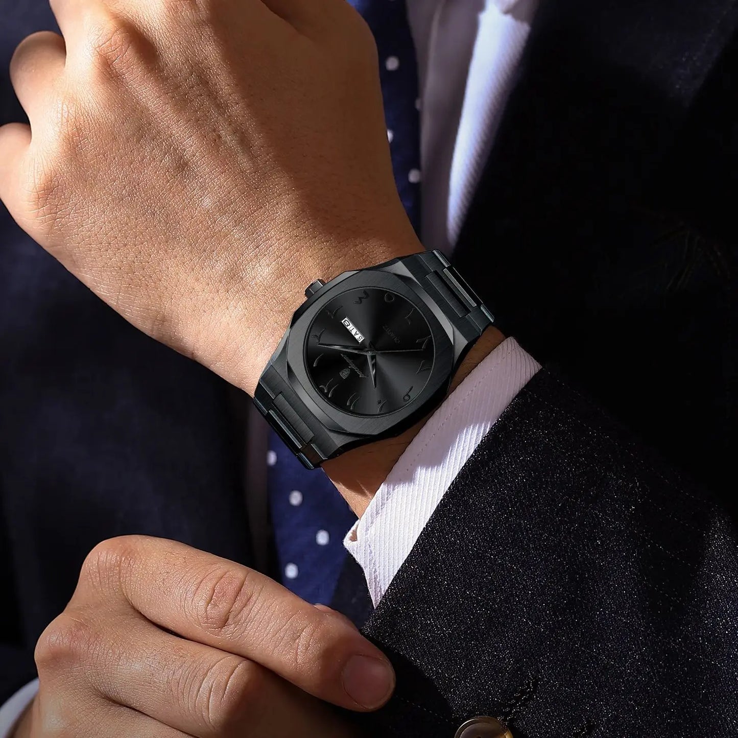 Luxury Military Men’s Watch Waterproof Quartz Stainless Steel Wristwatch