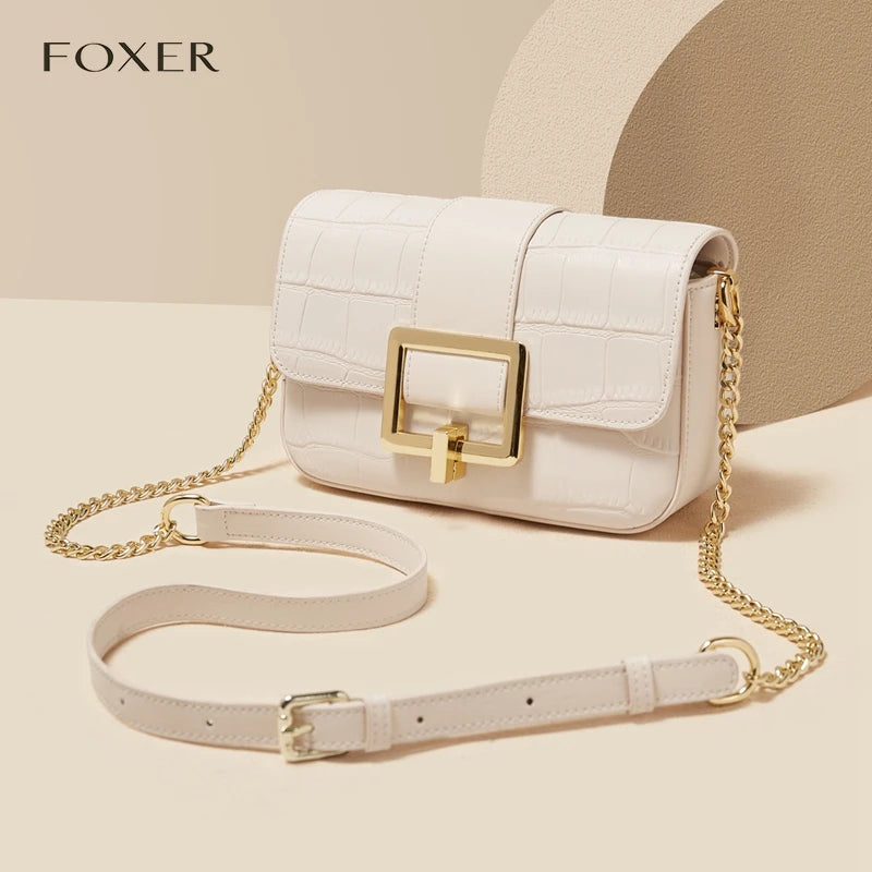Elegant Split Leather Crossbody – Fashion Shoulder Bag for Modern Women