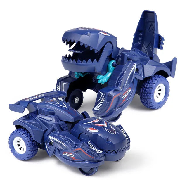 Dino Transformer Car – 2-in-1 Collision-Activated Dinosaur Toy for Kids