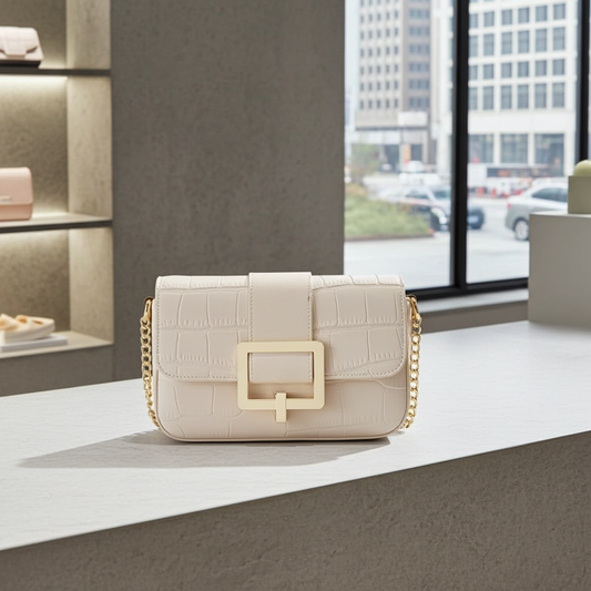 Elegant Split Leather Crossbody – Fashion Shoulder Bag for Modern Women