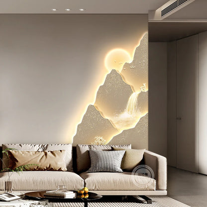 3D Sunset Mountain LED – Ambient Wall Lamp for Cozy Home
