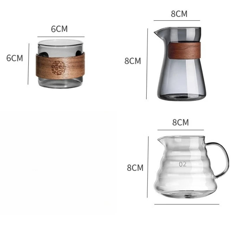 Handcrafted 650mL Glass Coffee Pot – Pour-Over Drip Server for Coffee Lovers