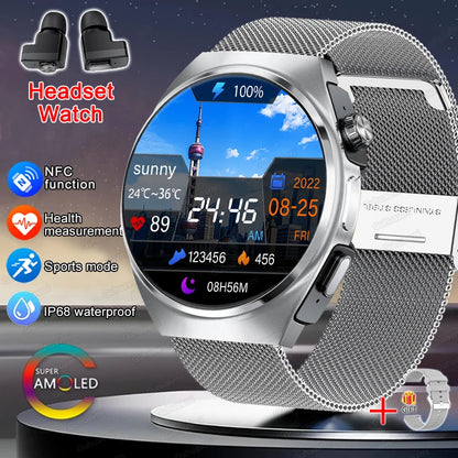 GUHUAVMI 2-in-1 Smartwatch with Wireless Earbuds – Bluetooth 5.3 Sports Watch with Heart Rate, SpO₂ & Sleep Monitor