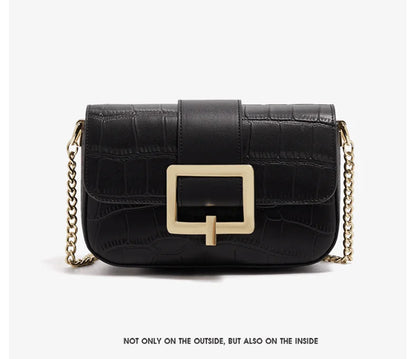 Elegant Split Leather Crossbody – Fashion Shoulder Bag for Modern Women