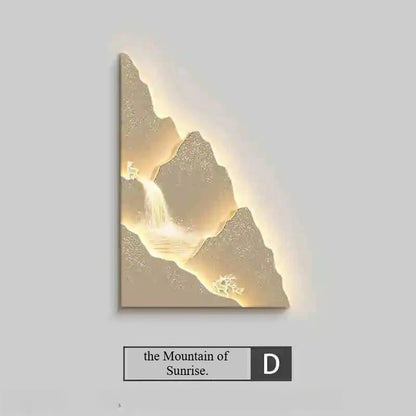 3D Sunset Mountain LED – Ambient Wall Lamp for Cozy Home