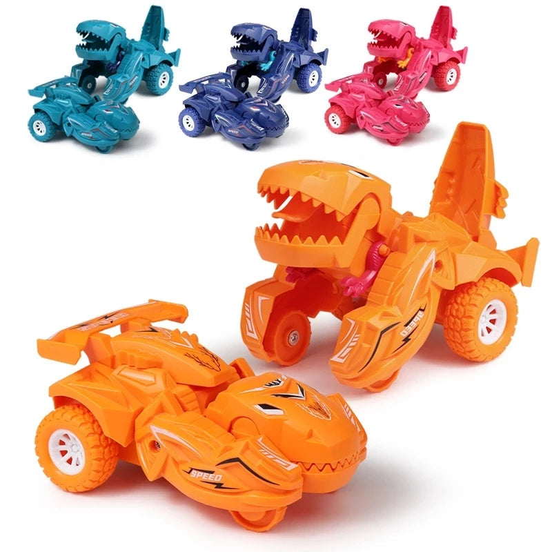 Dino Transformer Car – 2-in-1 Collision-Activated Dinosaur Toy for Kids
