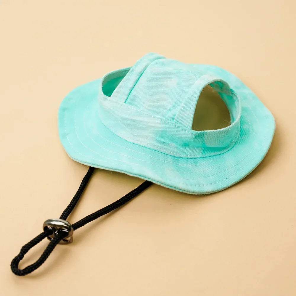 Breathable Pet Sunhat with Open Ears and Adjustable Strap
