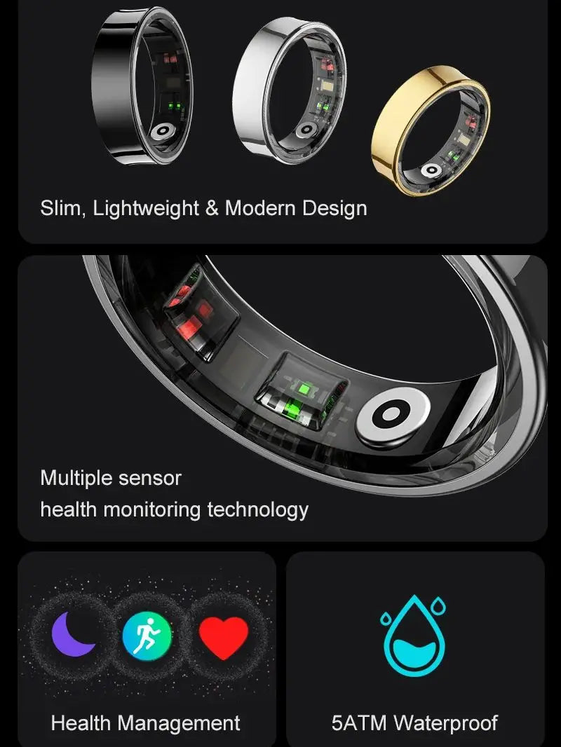 AuraSync™ Smart Ring - Balance. Track. Evolve.