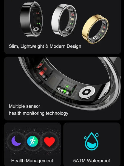 AuraSync™ Smart Ring - Balance. Track. Evolve.
