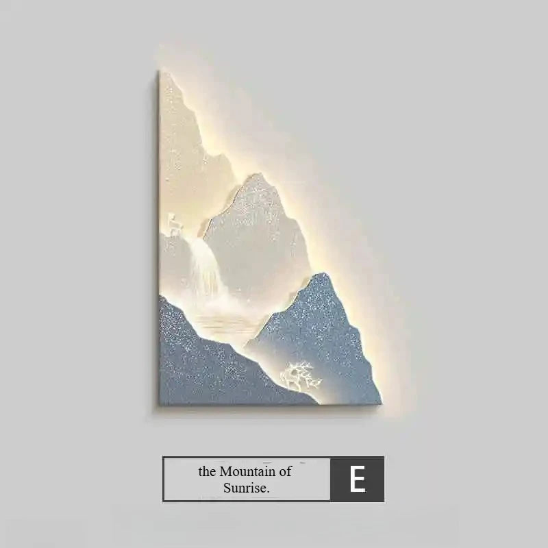 3D Sunset Mountain LED – Ambient Wall Lamp for Cozy Home