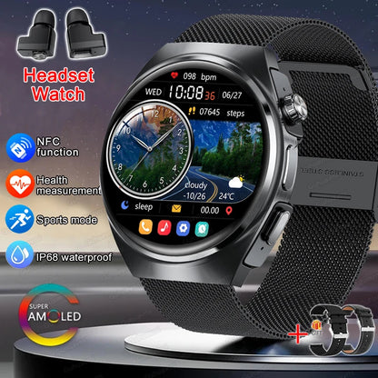 GUHUAVMI 2-in-1 Smartwatch with Wireless Earbuds – Bluetooth 5.3 Sports Watch with Heart Rate, SpO₂ & Sleep Monitor