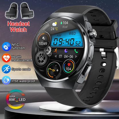 GUHUAVMI 2-in-1 Smartwatch with Wireless Earbuds – Bluetooth 5.3 Sports Watch with Heart Rate, SpO₂ & Sleep Monitor