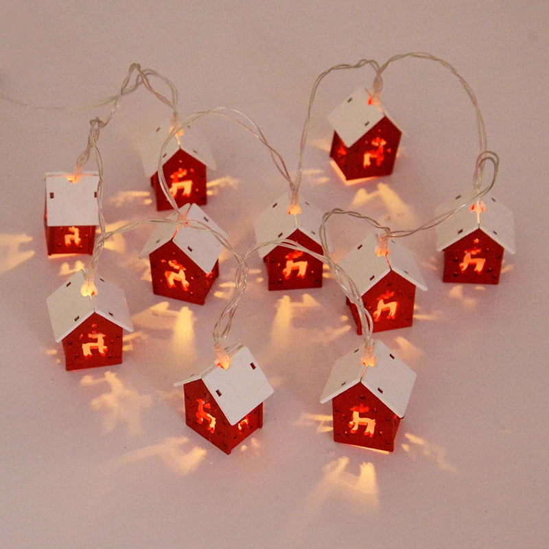 Warm Christmas Glow – LED Wooden House Ornaments for Magical Holiday Décor 2025 Lynoza