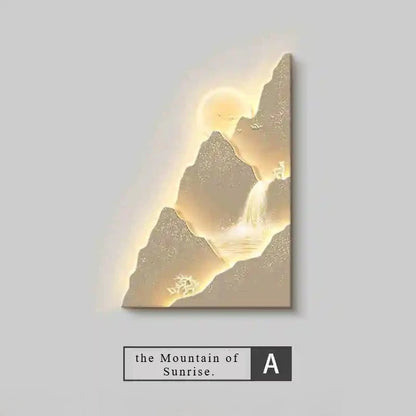 3D Sunset Mountain LED – Ambient Wall Lamp for Cozy Home