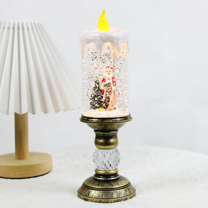Sparkling Holiday Glow – The Swirling LED Candle Lamp Every Christmas Home Deserves Lynoza