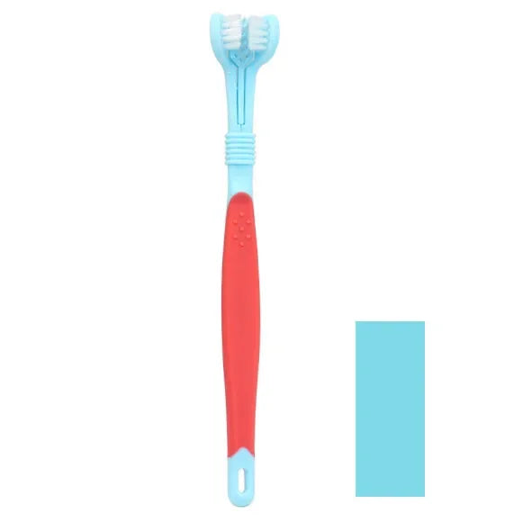 3-Sided Pet Toothbrush for Dogs and Cats – Deep Cleaning Dental Care