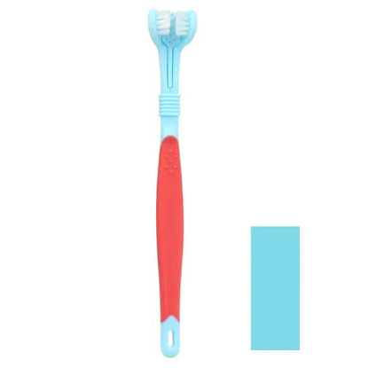 3-Sided Pet Toothbrush for Dogs and Cats – Deep Cleaning Dental Care