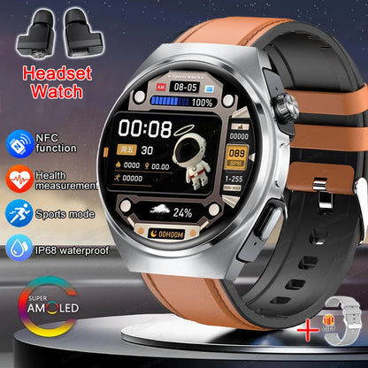 GUHUAVMI 2-in-1 Smartwatch with Wireless Earbuds – Bluetooth 5.3 Sports Watch with Heart Rate, SpO₂ & Sleep Monitor