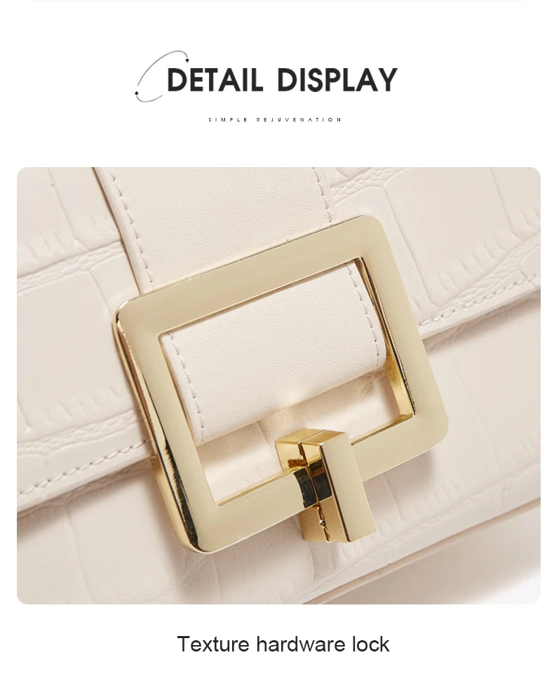 Elegant Split Leather Crossbody – Fashion Shoulder Bag for Modern Women