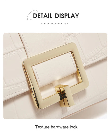 Elegant Split Leather Crossbody – Fashion Shoulder Bag for Modern Women