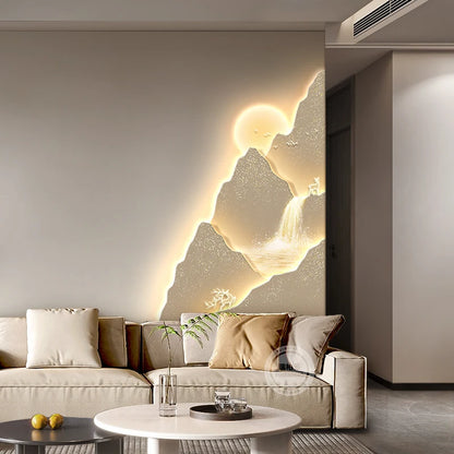 3D Sunset Mountain LED – Ambient Wall Lamp for Cozy Home