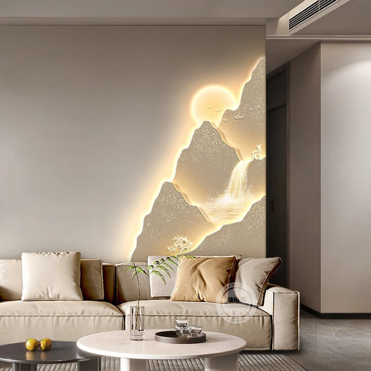 3D Sunset Mountain LED – Ambient Wall Lamp for Cozy Home