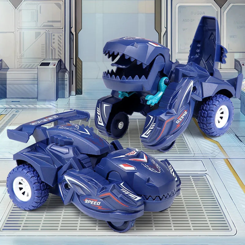 Dino Transformer Car – 2-in-1 Collision-Activated Dinosaur Toy for Kids