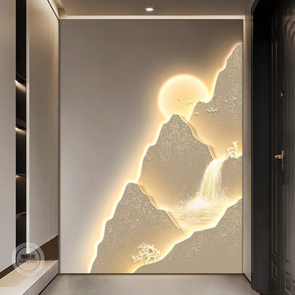 3D Sunset Mountain LED – Ambient Wall Lamp for Cozy Home