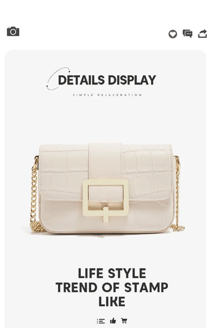 Elegant Split Leather Crossbody – Fashion Shoulder Bag for Modern Women