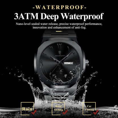 Luxury Military Men’s Watch Waterproof Quartz Stainless Steel Wristwatch
