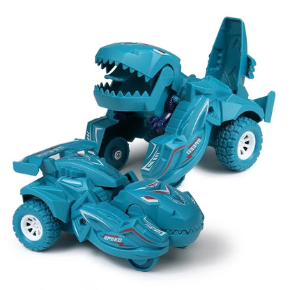 Dino Transformer Car – 2-in-1 Collision-Activated Dinosaur Toy for Kids