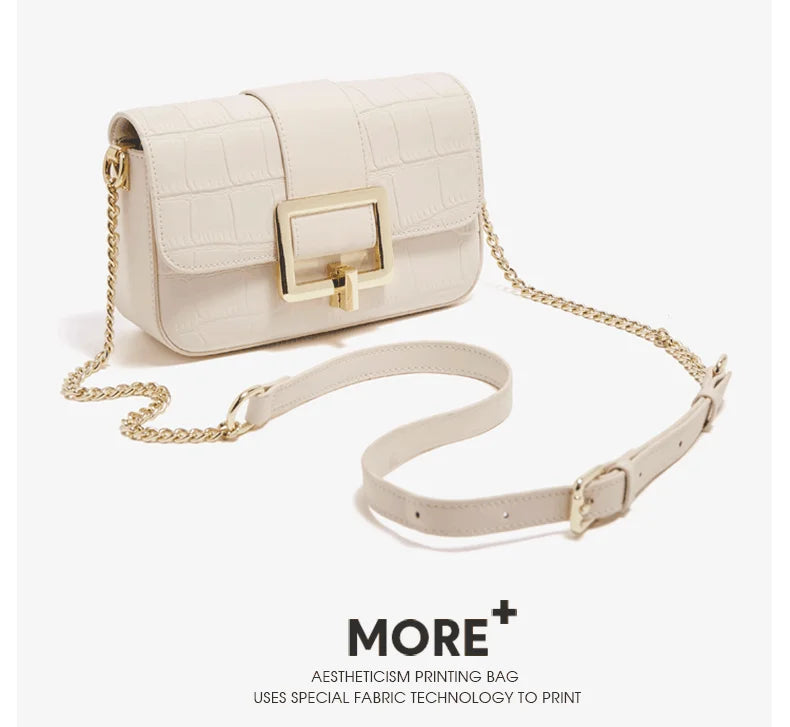 Elegant Split Leather Crossbody – Fashion Shoulder Bag for Modern Women