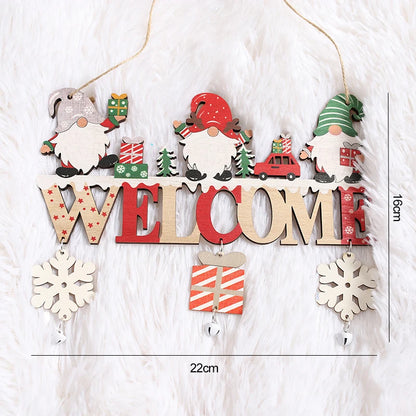 Nordic Gnome Spirit – Santa Claus Wooden Hanging Ornament for a Magical Christmas Home Lynoza