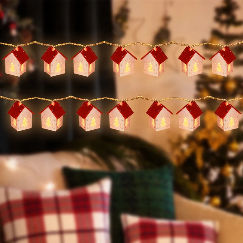 Warm Christmas Glow – LED Wooden House Ornaments for Magical Holiday Décor 2025 Lynoza