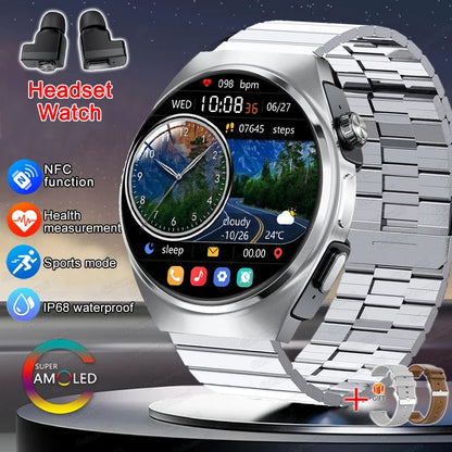 GUHUAVMI 2-in-1 Smartwatch with Wireless Earbuds – Bluetooth 5.3 Sports Watch with Heart Rate, SpO₂ & Sleep Monitor
