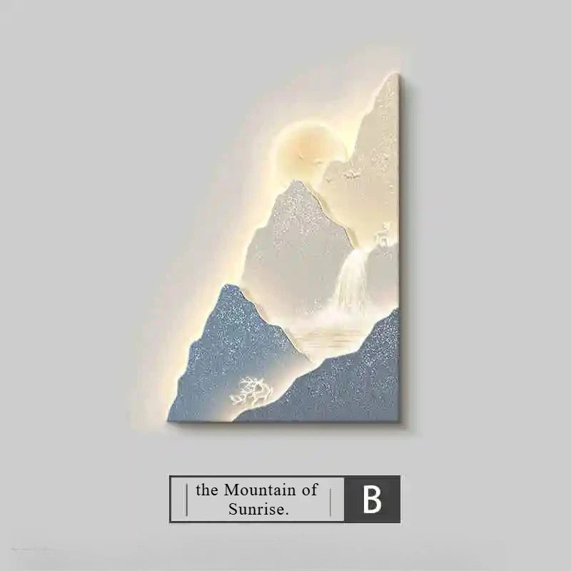 3D Sunset Mountain LED – Ambient Wall Lamp for Cozy Home