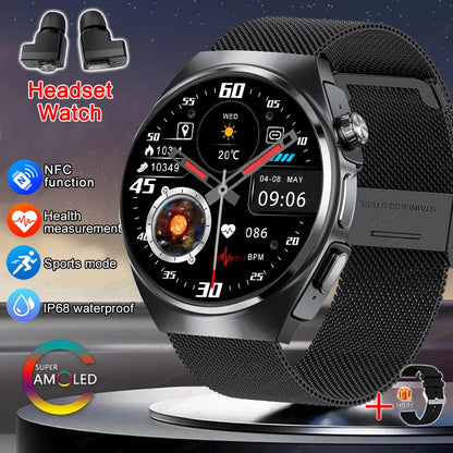 GUHUAVMI 2-in-1 Smartwatch with Wireless Earbuds – Bluetooth 5.3 Sports Watch with Heart Rate, SpO₂ & Sleep Monitor