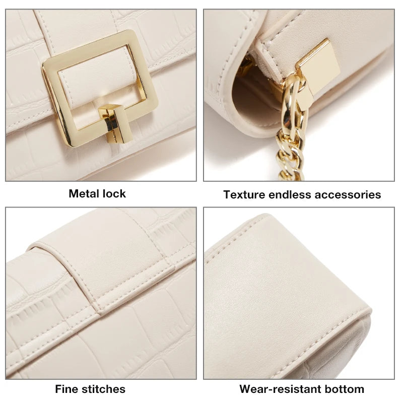 Elegant Split Leather Crossbody – Fashion Shoulder Bag for Modern Women