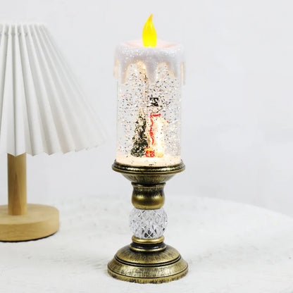 Sparkling Holiday Glow – The Swirling LED Candle Lamp Every Christmas Home Deserves Lynoza