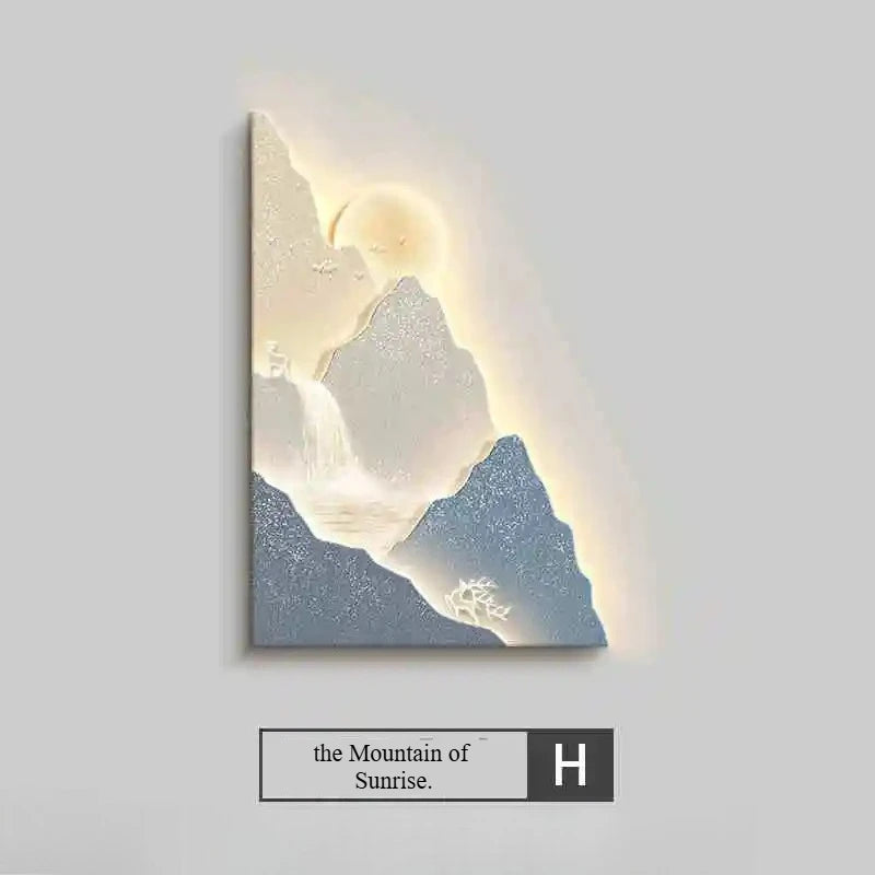 3D Sunset Mountain LED – Ambient Wall Lamp for Cozy Home