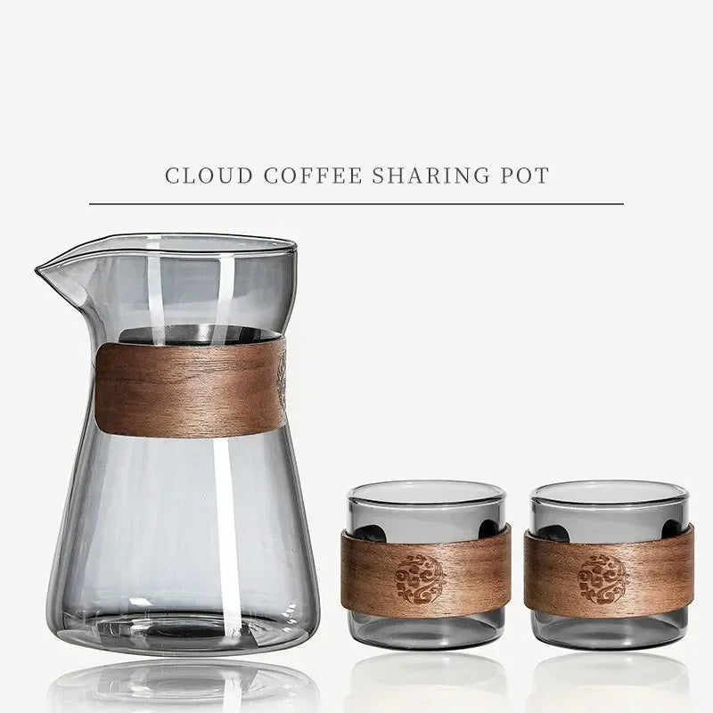 Handcrafted 650mL Glass Coffee Pot – Pour-Over Drip Server for Coffee Lovers