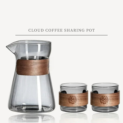 Handcrafted 650mL Glass Coffee Pot – Pour-Over Drip Server for Coffee Lovers