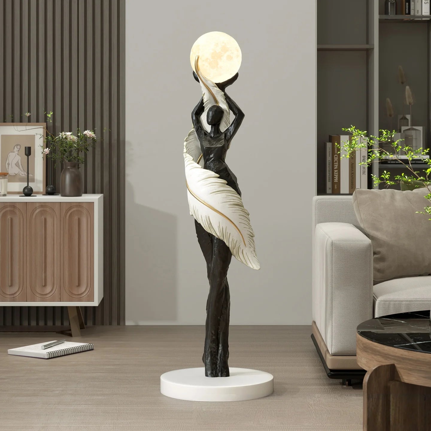 Modern Art Humanoid LED Floor Lamp – Ambient Light for Living Room & Bedroom