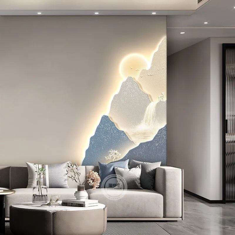 3D Sunset Mountain LED – Ambient Wall Lamp for Cozy Home
